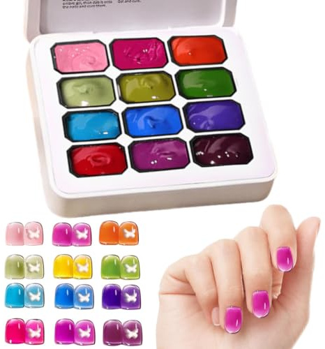 Pat Gel mit 12 Farben, anhaltender Blush-Effekt | Nagelgel zum Selbermachen für Erwachsene, Frauen, Mädchen, Liebhaber und Maniküre-Enthusiasten