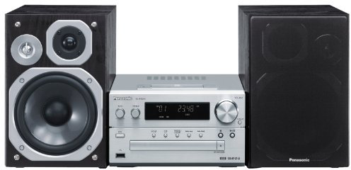 Panasonic SC-PMX5EG-S Micro HiFi-System (3-Wege-Bassreflex-Lautsprecher, 120 Watt, iPod / iPhone Dock, CD, USB)