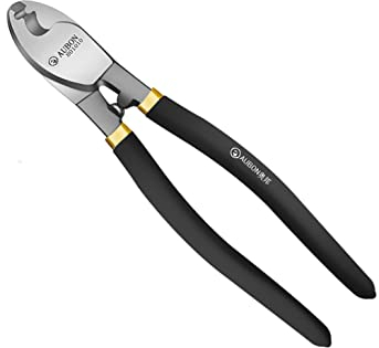 Auban Coupe-câble 210mm, Outils à Main Outils de Coupe de Câble Métallique Acier à Haute Teneur en Carbone Idéal pour Couper les Câbles en Cuivre, en Aluminium et Électriques PAS pour Câble de Vélo