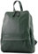 modamoda de T138 Damen Leder Rucksack Handtasche handmade in Italy, Farbe:Flaschengrün