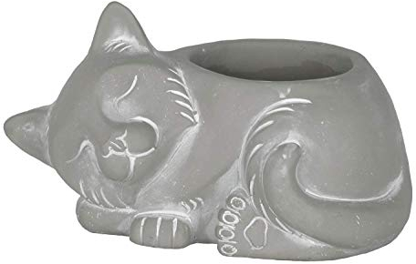 Classic Home and Garden 260009P-396 Pot de Fleurs en Forme de Chat, Grand, Naturel