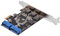 PCI-E zu USB 3.0 2-Port Express Karte, Low Profile PCI-Express zu internem 2 Port 19Pin Header USB 3.0 Kartenadapter
