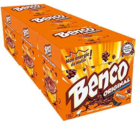 BENCO - Boisson cacaotée en capsules, compatibles Nescafé Dolce Gusto - Lot de 3 boîtes (48 capsules)