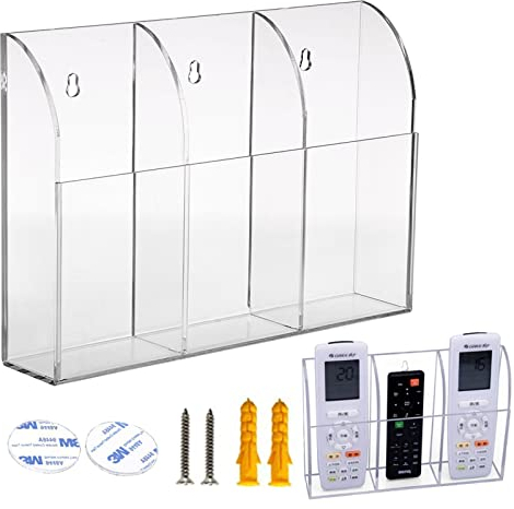 yeemeen Acryl Organizer Fernbedienung, Acryl, transparent, Fernbedienung, tragbar, Aufbewahrung, Fernbedienung, Wandhalterung