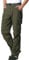 FLYGAGA Herren Outdoorhose Wanderhose Zip Off Hose Abnehmbare Hosebeine Shorts Sommer mit Gürtel Leichte Schnelltrocknend Atmungsaktiv Funktions Trekking Klassischer Cargohose Stil,Grün,42W/32L