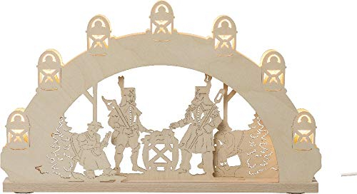 LED Lichterbogen 7 FLG. Bergmann LxHxT 52,0 x 31,7 x 5,0 cm NEU Schwibbogen Leuchterbogen Fensterbild