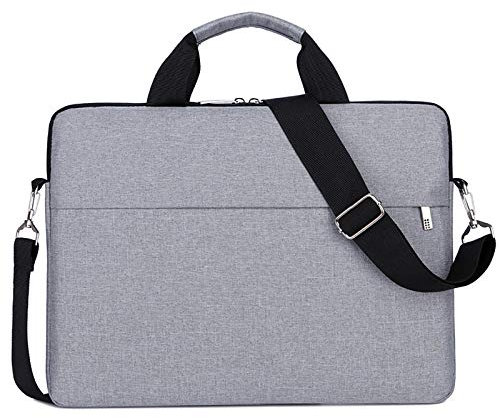 ZumZup Sacoche Ordinateur Pochette Housse de Protection Ordinateur avec Ceinture et Bandoulière à Bagage Pochette PC Portable Netbook Ultrabook Sacoche Laptop gris Taille 15.6 pouce