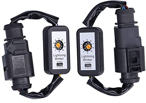 Qiilu Dynamisches Blinkermodul, Dynamisches Blinkermodul, 6-Pin LED Rücklichter Dynamischer Blinker Adapter Kabelbaum PBT+FEP Blinker Modul Kits Für S8 D4 D5 2010-2019 (1 Paar)