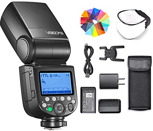 Godox V860III-N Flash for Nikon Camera Flash Speedlite Speedlight 7.2V/2600mAh, 2.4G Wireless HSS 1/8000 1.5s Recycle Time 10 Levels LED Modeling Light for Nikon D5600 D7500 D850 D750 D7100 D3400, etc