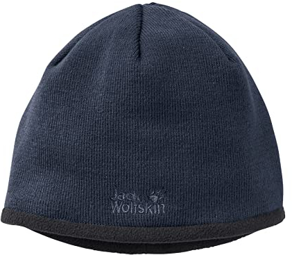 Jack Wolfskin Herren Stormlock Logo Knit Winter-Hut, Night Blue, M