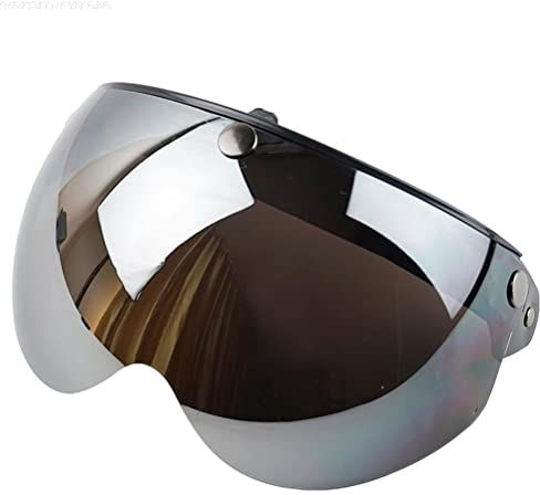 Kuashidai Universal 3 Snap Retro Helm Visier Winddicht Sonnenschutz Half Face Motorradhelme Visier Open Face Helm Wind Shield Motorrad
