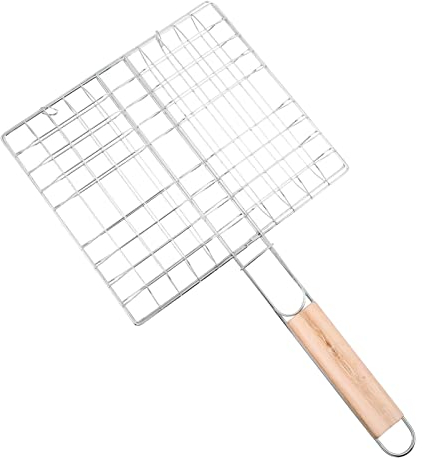 Garneck Groß Für Grill Grill Fischbräter BBQ Grillkorb: Grillrost Fisch Grillhalter Grillwender Fischgriller Gemüsehalter Backofenrost für Steak Korb