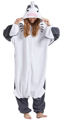 DarkCom Unisex Adulto Animale Onesie Pesce Sega Cosplay Onesie Halloween Carnevale Costume per Uomo Donna XL