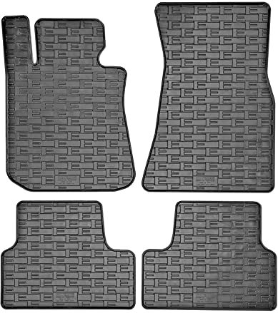 CIKCAR Set Tapis de Caoutchouc Compatible avec BMW i4 (G26) 2021- (4-pièces + Points de fixage)