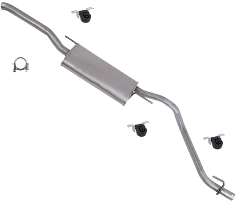 BESTPRICE Auspuff Schalldämpfer Set 1x Endschalldämpfer, mit Montagematerial Kompatibel mit VW GOLF 3 Variant (1H5)