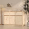 Puraday Sideboard 110x34x75 cm Massivholz Kiefer Mit Schubladen - Kommode Schmal Holz Für Flur - Vintage Schubladenschrank Braun