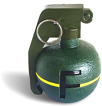MillMB Initial Bomb Granate Green Briefbeschwerer Humor Dekor mit Ball Briefbeschwerer funktional und stilvoll Büro Briefbeschwerer Geschenk für Büro Kollegen Chef Student mit Brief Briefbeschwerer