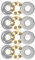 sourcing map F3-8M Axial-Kugellager, 3 mm x 8 mm x 3,5 mm, Messing mit Unterlegscheiben, ABEC3, 4 Stück