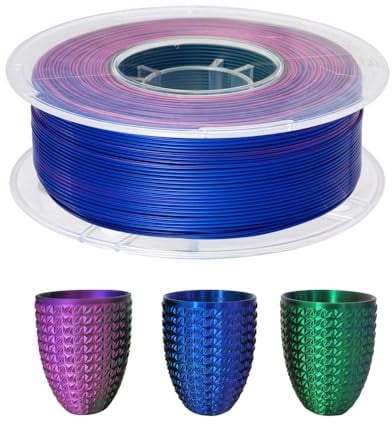 CC3D Seide Dreifarbig PLA Filament Rot/Blau/Grün 3D Drucker Filament 1,75mm 1KG Koextrusion Filament PLA Glänzend Metallisch Filament Seide PLA Filament Rot Blau Grün Metall PLA