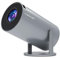 Mini Portable Auto Keystone Projector, 4K/200 ANSI Smart Projector with WiFi 6, BT 5.0, 130 Inch Screen, 180 Degree Rotation, Built-in Android 11.0 Operating System-Grey