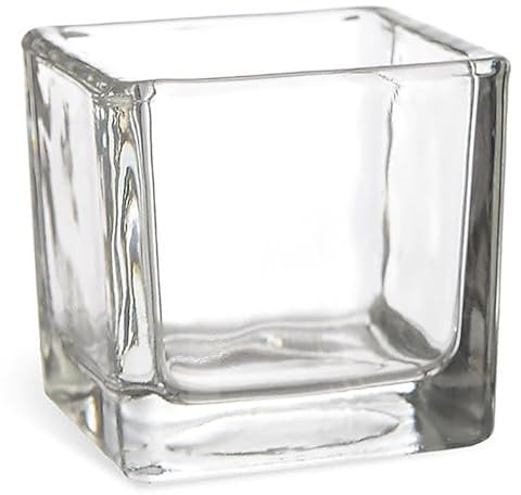Großes Windlicht Glaswürfel in quadratischer Form 18 x 18 cm - Glaswindlicht eckig - Blumenvase eckig - Tischvase eckig - Blumenschale quadratisch 18 x 18 x 18 cm