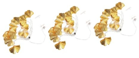 Amosfun 3 Saiten Blatt Licht Hochzeitsdeko Metall Ahorn Ginkgo Biloba