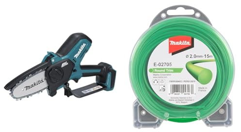 Makita DUC101Z Akku-Astsäge 18V (ohne Akku, ohne Ladegerät) & E-02705 Mähfaden rund 2,0mmx15m