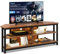 Dripex Armario de TV con iluminación LED, Armario esquinero para TV, Mueble bajo de Esquina (120 cm)