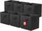 powerking Aufbewahrungsbox Organizer aus Stoff, 6 Stück faltbar Aufbewahrungswürfel Aufbewahrung Box in Würfelform, 33 x 33 x 33 cm, Schwarz