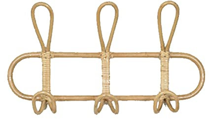SZYDD Porte-manteau vintage en rotin véritable pour enfants, cintres en rotin pour chambre à coucher, décoration de la maison