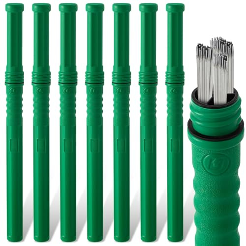 Tandefio 8 Pcs Welding Rod Storage Tube 40 Inch Tig Rod Storage Canisters Welding Electrode Holder Airproof Waterproof Container(Green)