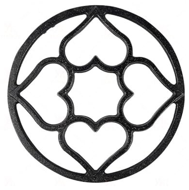 Laroal Supporto per Wok in ghisa, Supporto per Piano Cottura, Riduttore Antiscivolo per fornello a Gas, per Macchina per caffè Espresso, Moka, treppiede in ghisa per pentola Calda da 19 cm