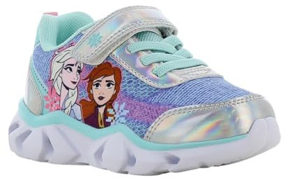 Leomil Frozen ELSA Schuhe Blinkschuhe Mädchen 28, Ideal for Schule und Freizeit, Silber