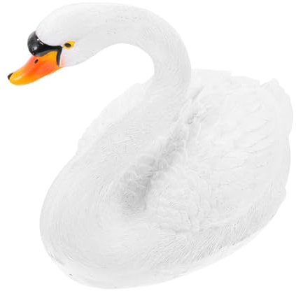 GALPADA Schwimmende Schwan Statue Dekofigur Aus Resin Für Garten Teich Pool Handgefertigte Skulptur Ca Innen Und Außenbereich Teichschwan