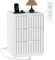 Brinlawb Table de Chevet avec Multiprise (2 Prises CA, 2 Ports USB) Table de Nuit Blanche avec 3 Tiroirs, Décoration Élégante à Rayures Ondulées, pour Salon, Chambre, Bureau, Montage Facile, Blanc