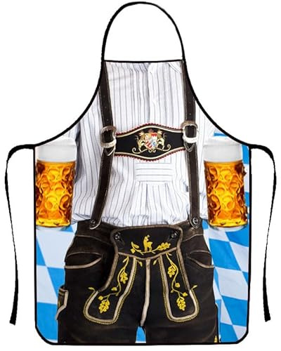 SZZLXYMT Männer lustiger Oktoberfest Schürze Sexy Roman Schürze Männer Oktoberfest Schürze (Weiß)