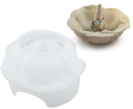 Moule en silicone en forme de rose pour la création de bijoux polyvalent en résine époxy