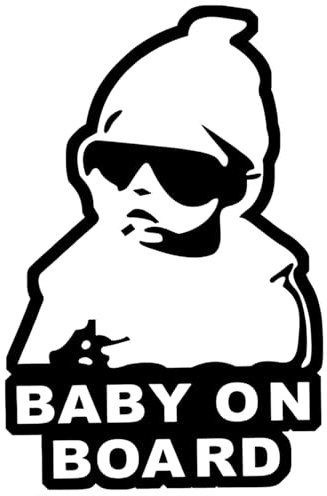 Baby on Board Aufkleber Auto, Wetterfest & UV-beständig, 12×7 cm Baby an Bord Aufkleber Auto, Finest Folia Design Sticker