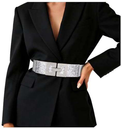 JasGood Damen Gürtel,Breiter elastischer Taillengürtel,Vintage Stretchy Gürtel für Kleid
