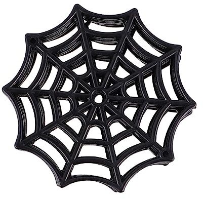 Kunststoff Spinnennetz Dekoration für Halloween, Schwarz, PE | Wiederverwendbar, Zäh und Dekorativ, für Zombie Party und Innenbereich, 50 Stück Packung