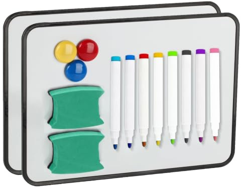 HuangXinyu Huangxinyu 2 Stück Whiteboard Magnetisch Doppelseitig A3 Magnettafel