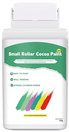 Generisch White Touch up Paint - 100g Wall Repair Paste with Roller Brush | Water Based Ceiling Paint Kit for Quick Home Fixes, Portable Painting Solution for Walls and Surfaces Restoration