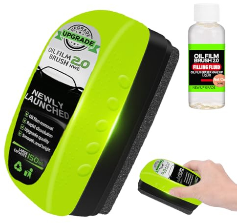 Oil Film Cleaning Brush, Neu Multifunktionale Ölfilm Reinigungsbürste, Ölfilmreiniger, Windshield Cleaning Brush, Automotive Glass Oil Film Cleaning Brush für Autofenster und Rückspiegel (1pcs)