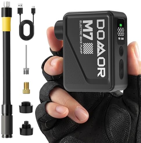 Bike Tire Mini Pompa Elettrica: 120 PSI Alta Pressione Portatile PiccolaPompa Per Bicicletta Con Manometro Digitale Per Valvole Presta E Schrader Di Bici Da Strada, Mountain Bike, E-Bike