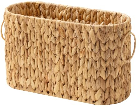 GRANNY SAYS Cesta para Guardar Rollos de Papel higiénico, Organizador de Papel higiénico de Jacinto de Agua con Capacidad para 6 Rollos Gigantes, portarrevistas y portaperiódicos Independientes