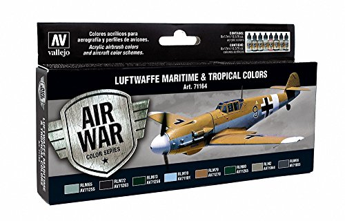 Vallejo 071164 Farbset, Luftwaffe, See & Tropen, 8x17 ml