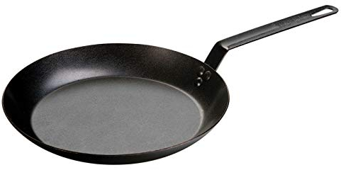 Lodge CRS12 30.48 cm / 12 inch Pre-Seasoned Steel Round Skillet / Frying Pan