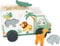 small foot Steckspiel Spielauto Safari Motorikspielzeug aus Holz mit 5 Steckfiguren, ab 1 Jahr, 11700