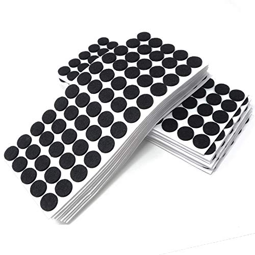 Adsamm® / 1200 x Selbstklebende Filzgleiter/Schwarz/ø 20 mm/Rund/Möbelgleiter aus Filz mit 3.5 mm Stärke/Möbel- und Bodengleiter