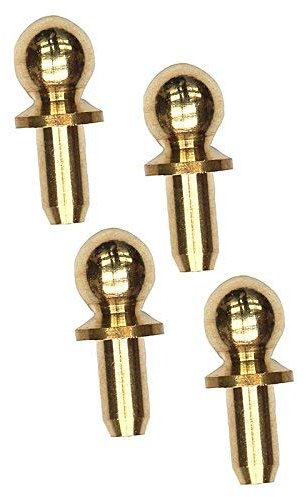 MyTinyWorld 4 x 3.5mm Dolls House Miniature Brass Classic Door Knobs